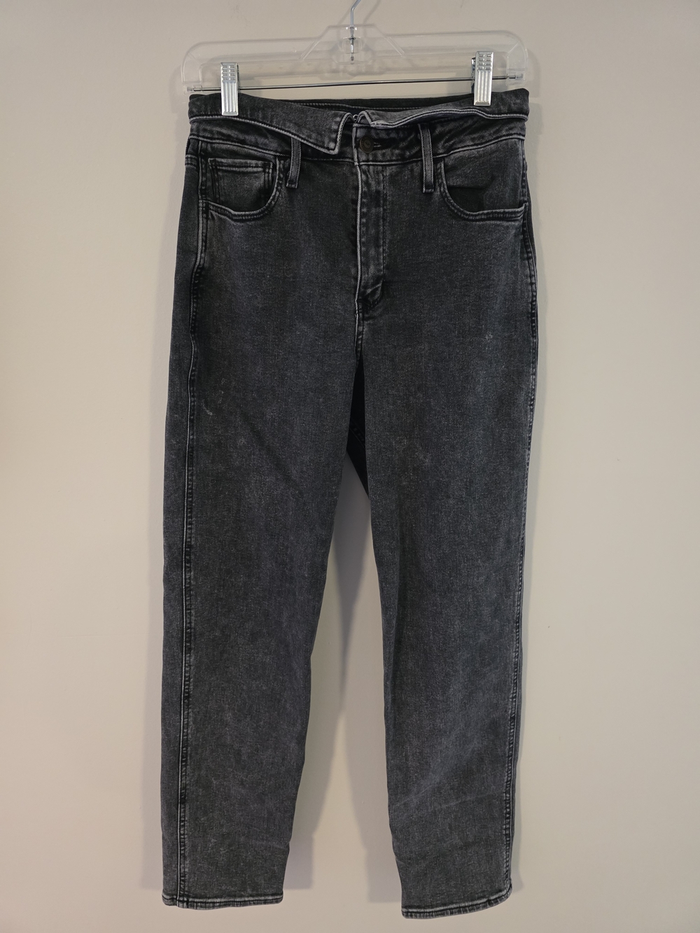 Hollister Charcoal Ultra High Rise Mom Jeans